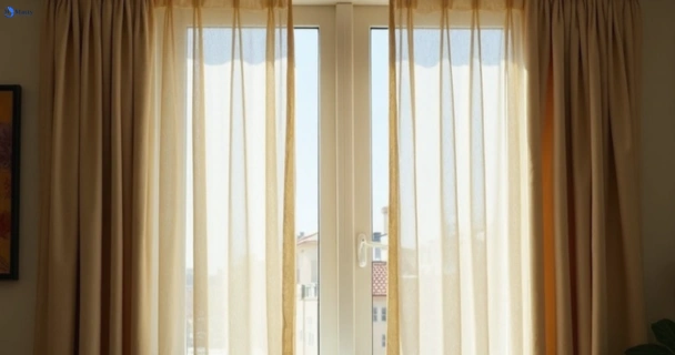 Dusty and dull curtains in darra before steam cleaning
